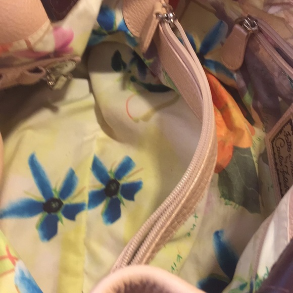 PRICE DROP**EUC CARLOS FALCI LEATHER HANDBAG - Picture 6 of 9